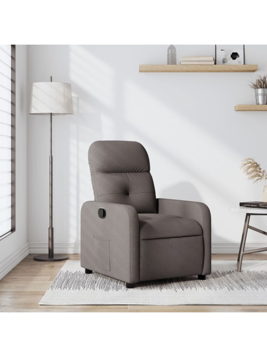 Polohovací křeslo taupe textil