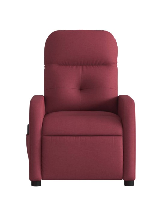 Masážní polohovací křeslo vínové textil