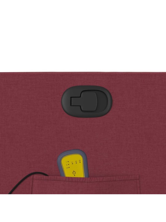 Masážní polohovací křeslo vínové textil