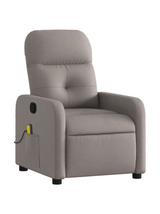 Masážní polohovací křeslo taupe textil