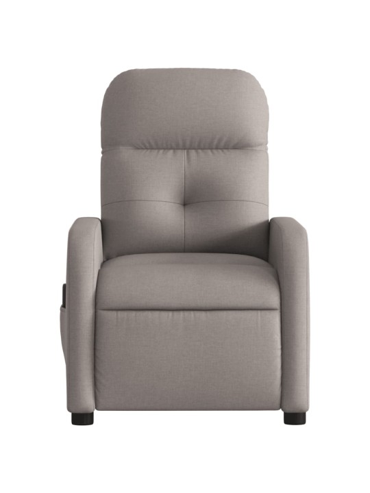 Masážní polohovací křeslo taupe textil