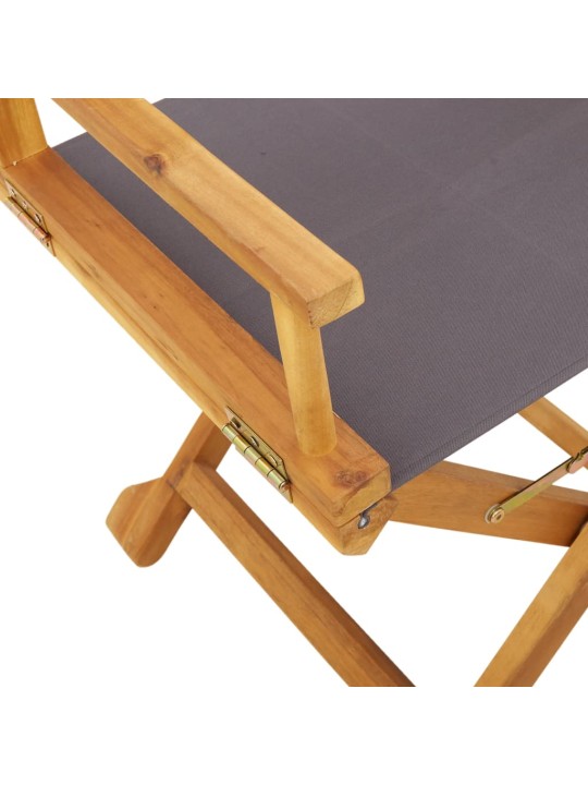Skládací ředitelské židle 2 ks tmavě šedé textil