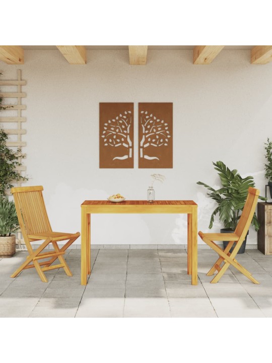 Zahradní jídelní stůl 110 x 55 x 75 cm masivní akáciové dřevo