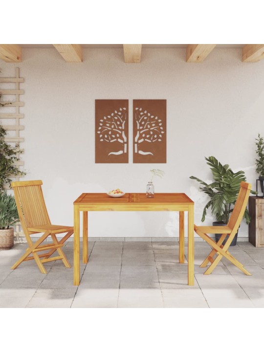 Zahradní jídelní stůl 110 x 110 x 75 cm masivní akáciové dřevo
