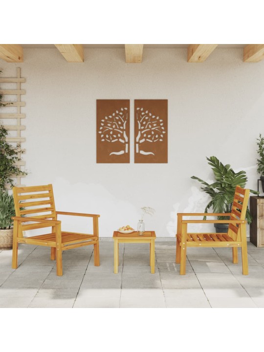Zahradní židle 2 ks 66,5 x 65 x 81 cm masivní akáciové dřevo