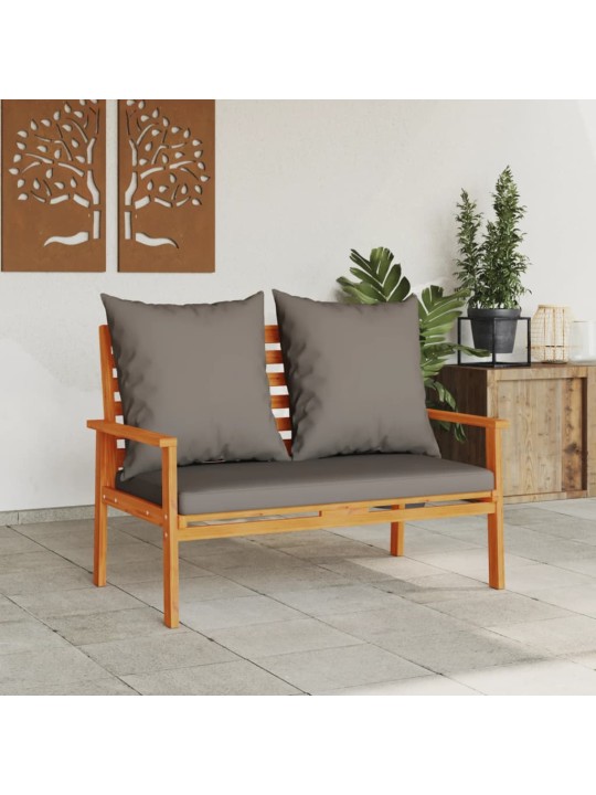 Zahradní lavice 120 cm s poduškou masivní akáciové dřevo