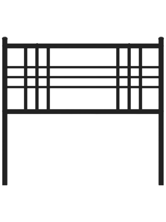 Kovové čelo postele černé 90 cm