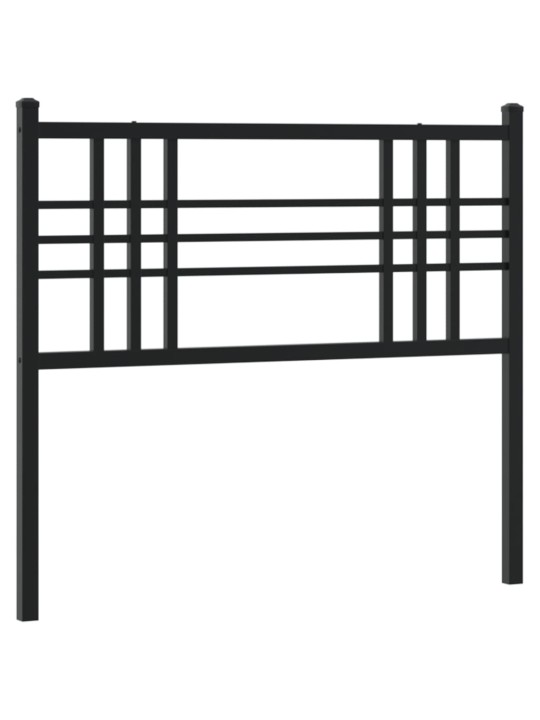 Kovové čelo postele černé 100 cm
