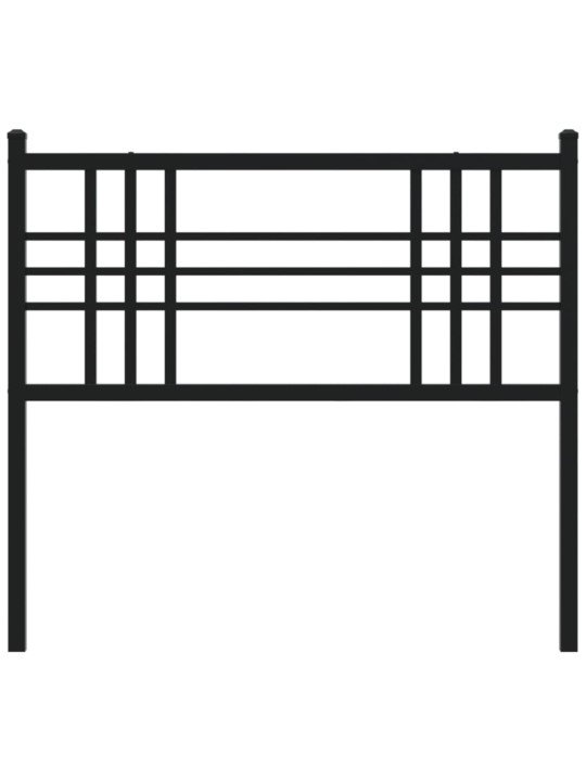 Kovové čelo postele černé 100 cm