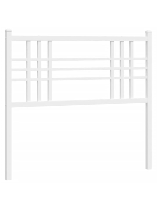 Kovové čelo postele bílé 107 cm