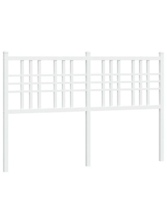 Kovové čelo postele bílé 120 cm