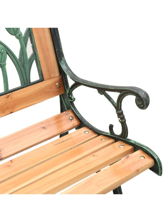 Zahradní lavice 116 cm masivní jedlové dřevo a ocel