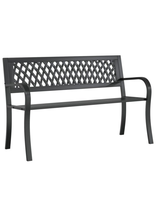 Zahradní lavice černá 120 cm ocel