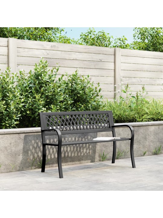 Zahradní lavice černá 120 cm ocel