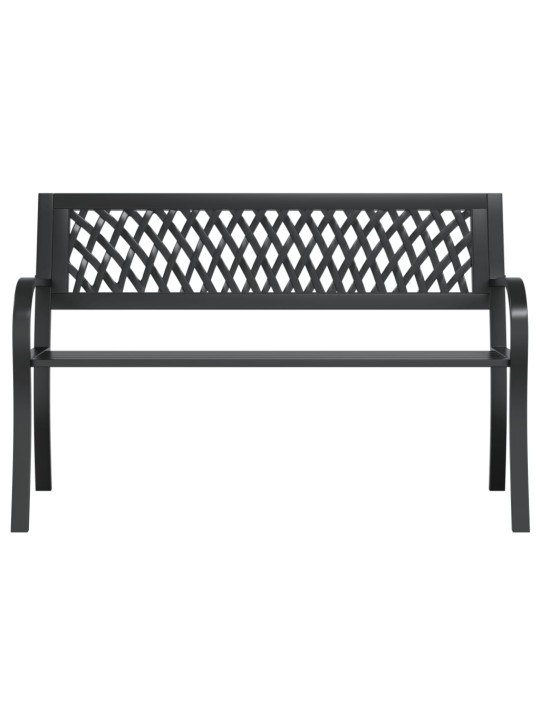 Zahradní lavice černá 120 cm ocel