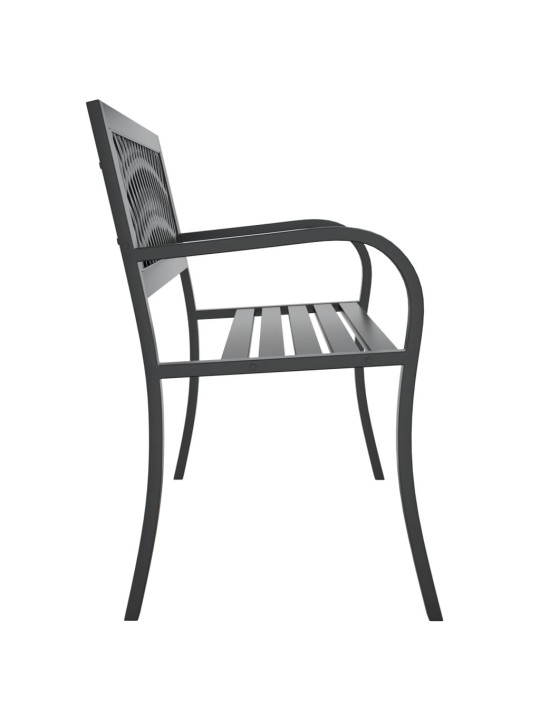 Zahradní lavice černá 120 cm ocel