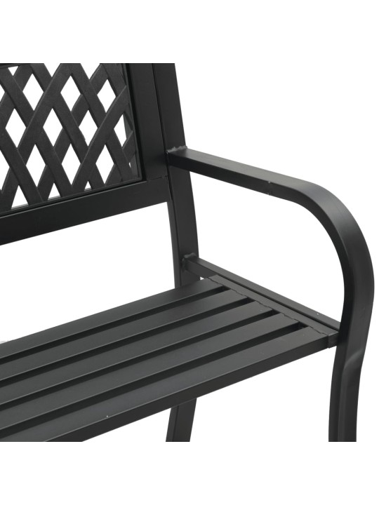 Zahradní lavice černá 120 cm ocel