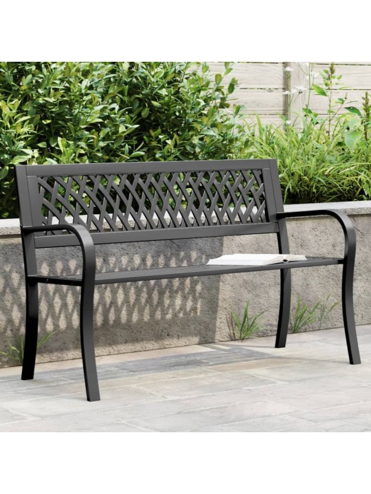 Zahradní lavice černá 120 cm ocel