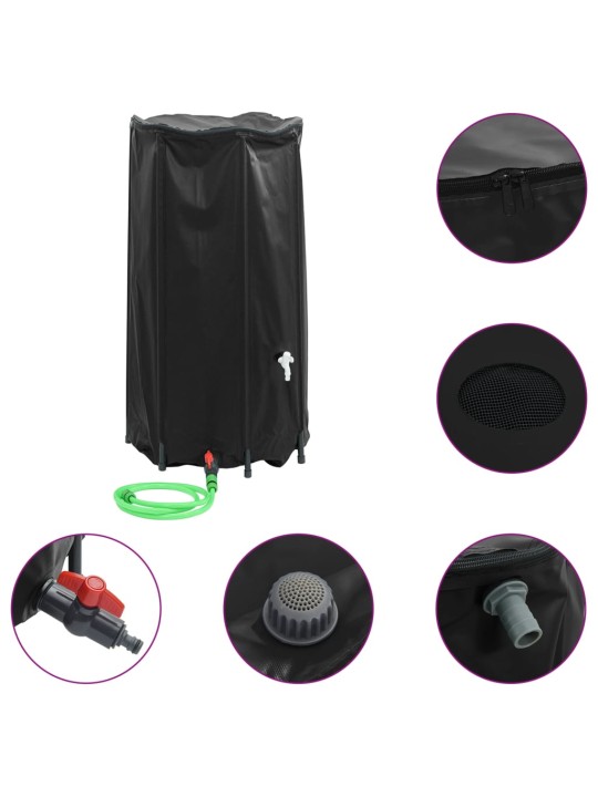 Nádrž na vodu s kohoutkem skládací 250 l PVC