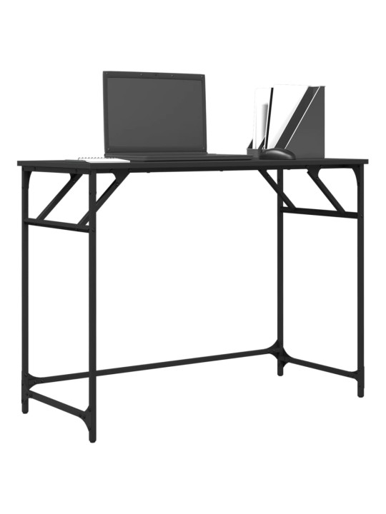 Psací stůl černý 100x45x76 cm kompozit a práškově lakovaná ocel