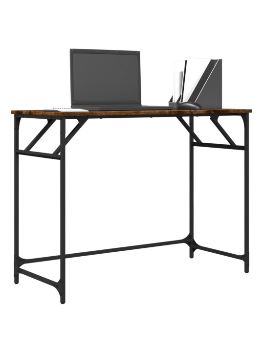 Psací stůl kouřový dub 100 x 45 x 76 cm kompozitní dřevo a ocel