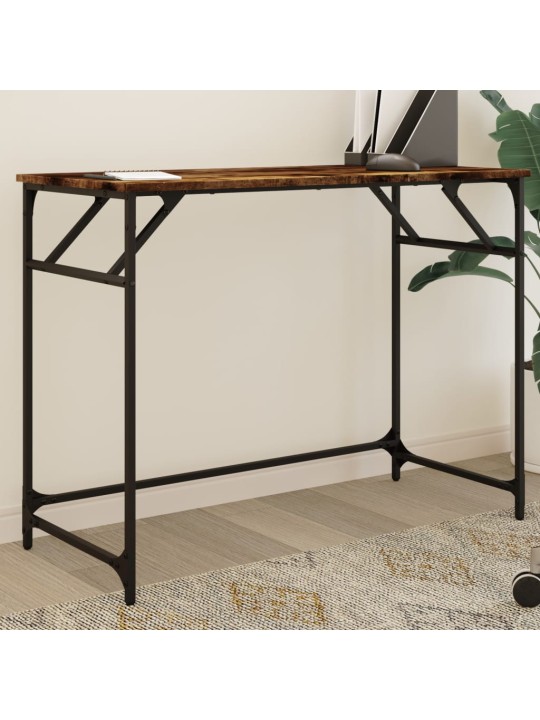 Psací stůl kouřový dub 100 x 45 x 76 cm kompozitní dřevo a ocel