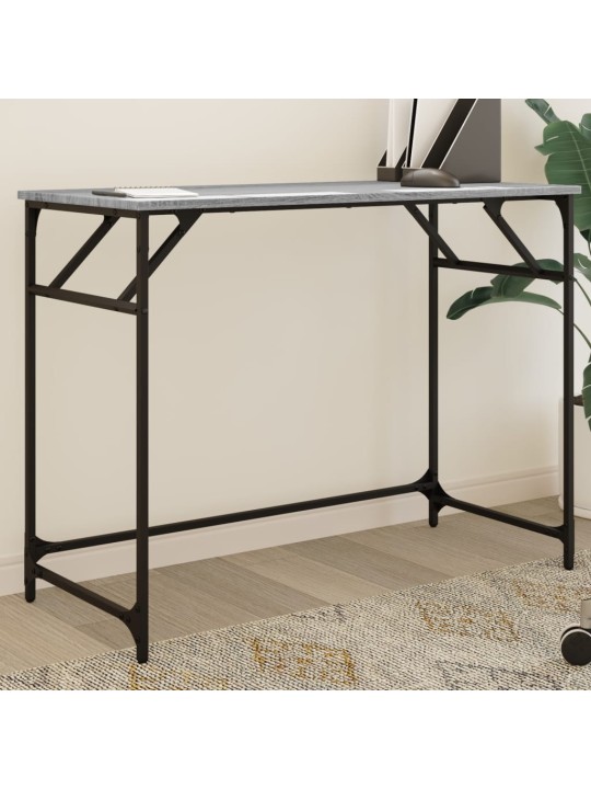 Psací stůl šedý sonoma 100 x 45 x 76 cm kompozitní dřevo a ocel