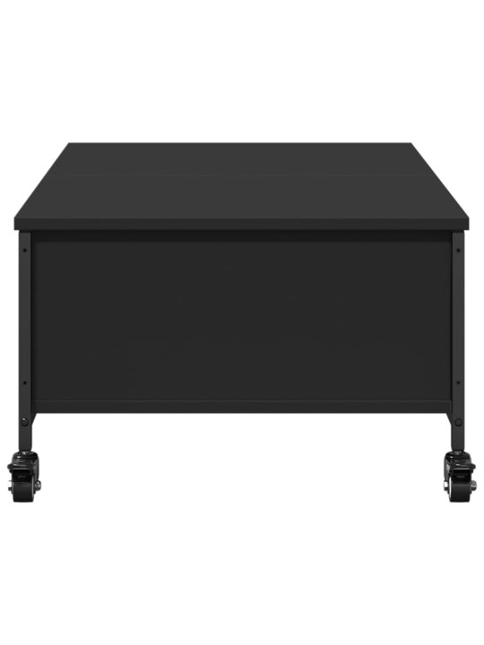Konferenční stolek na kolečkách černý 91 x 55 x 34 cm kompozit