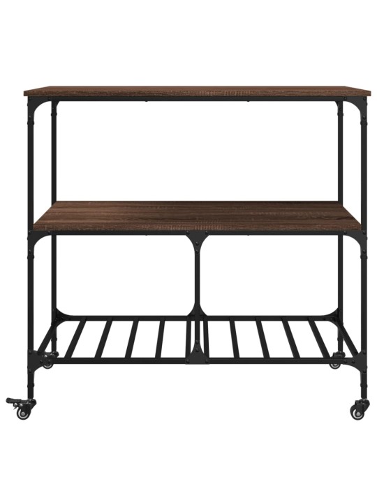 Kuchyňský vozík hnědý dub 100x50x95 cm kompozitní dřevo