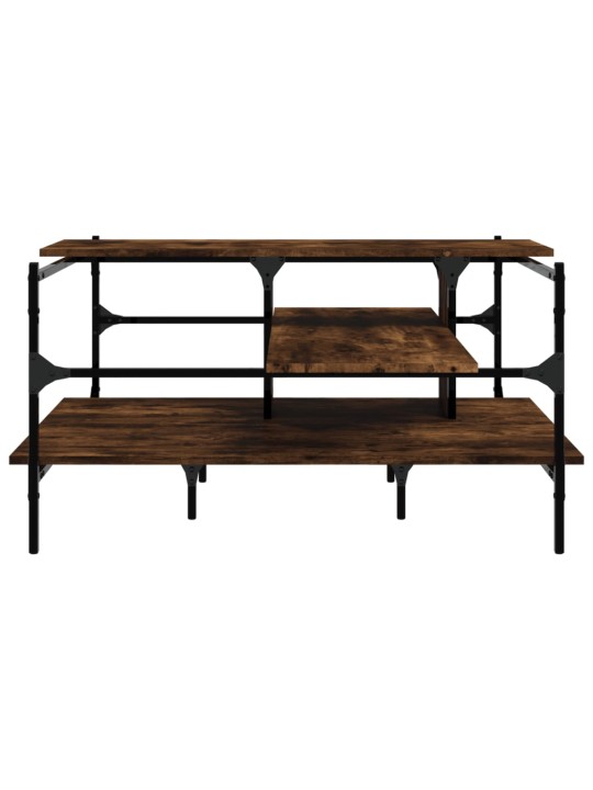 Konferenční stolek kouřový dub 100x100x48,5 cm kompozitní dřevo
