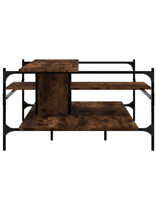Konferenční stolek kouřový dub 100x100x48,5 cm kompozitní dřevo