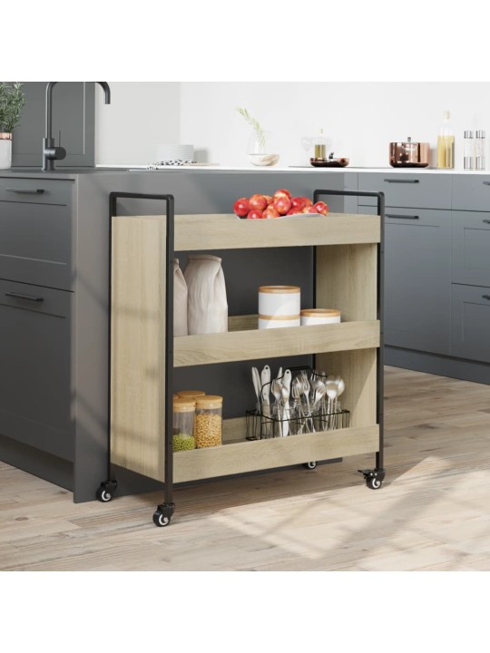 Kuchyňský vozík dub sonoma 70 x 30 x 82 cm kompozitní dřevo