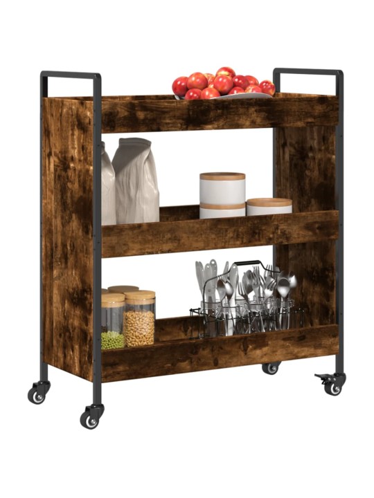 Kuchyňský vozík kouřový dub 70 x 30 x 82 cm kompozitní dřevo