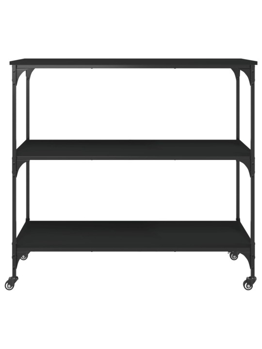 Kuchyňský vozík černý 102 x 50 x 95 cm kompozitní dřevo