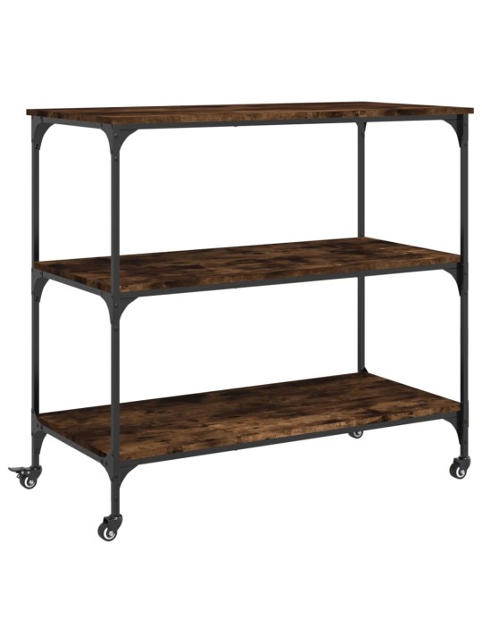 Kuchyňský vozík kouřový dub 102 x 50 x 95 cm kompozitní dřevo