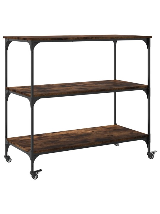 Kuchyňský vozík kouřový dub 102 x 50 x 95 cm kompozitní dřevo