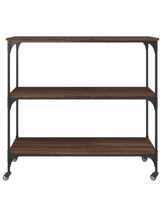 Kuchyňský vozík hnědý dub 102 x 50 x 95 cm kompozitní dřevo