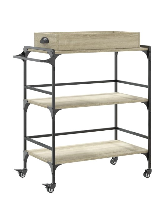 Kuchyňský vozík dub sonoma 81,5 x 41 x 92,5 cm kompozitní dřevo