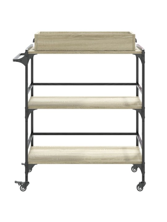 Kuchyňský vozík dub sonoma 81,5 x 41 x 92,5 cm kompozitní dřevo