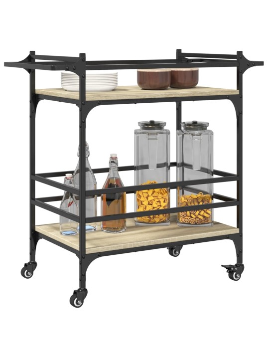 Kuchyňský vozík dub sonoma 82 x 40 x 78,5 cm kompozitní dřevo