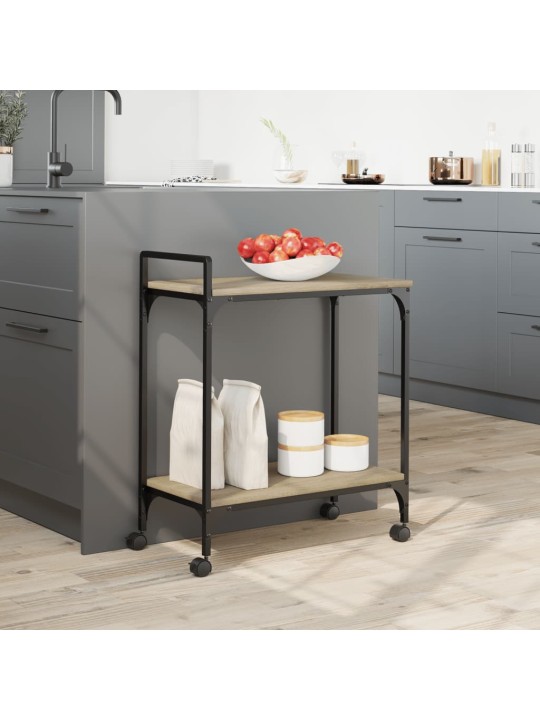Kuchyňský vozík dub sonoma 60,5 x 31 x 72,5 cm kompozitní dřevo