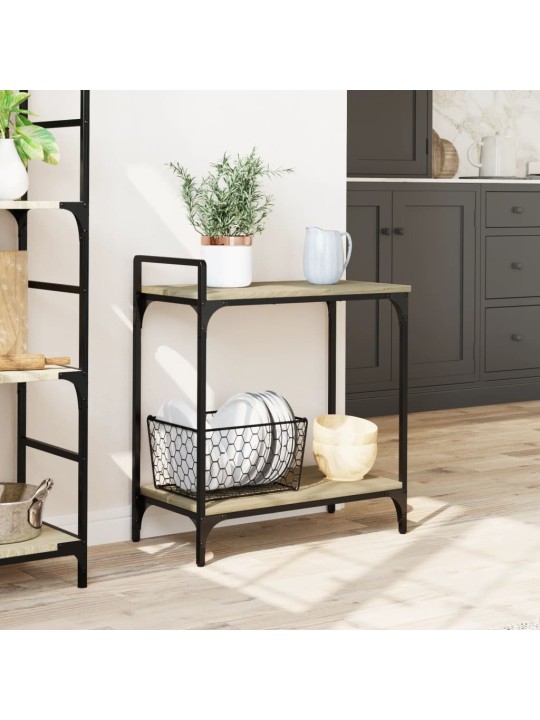 Kuchyňský vozík dub sonoma 60,5 x 31 x 72,5 cm kompozitní dřevo