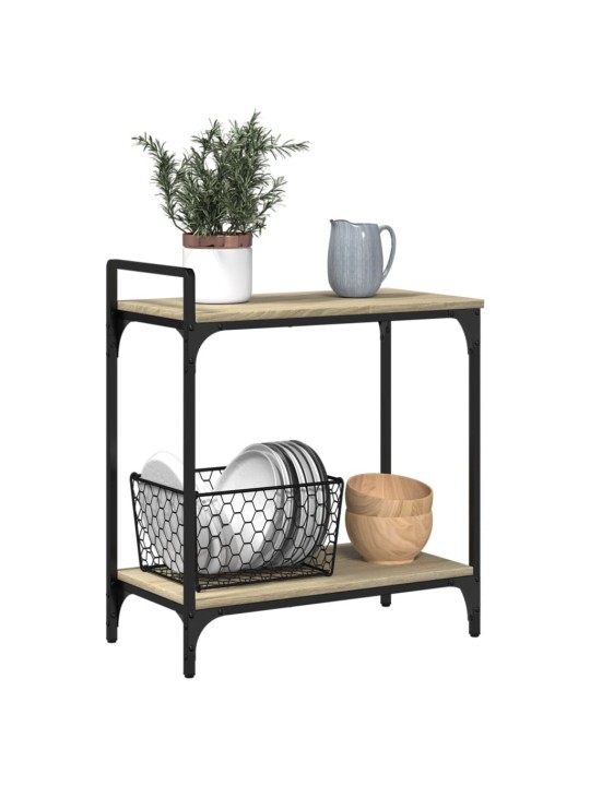 Kuchyňský vozík dub sonoma 60,5 x 31 x 72,5 cm kompozitní dřevo