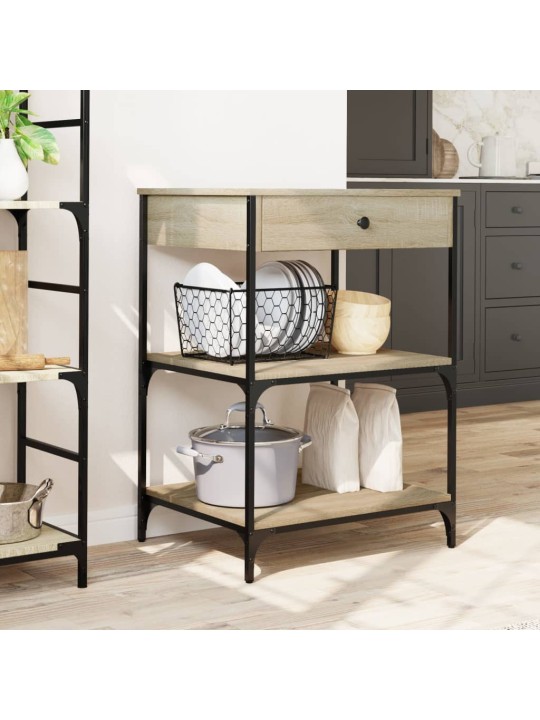 Kuchyňský vozík dub sonoma 60 x 48 x 89,5 cm kompozitní dřevo