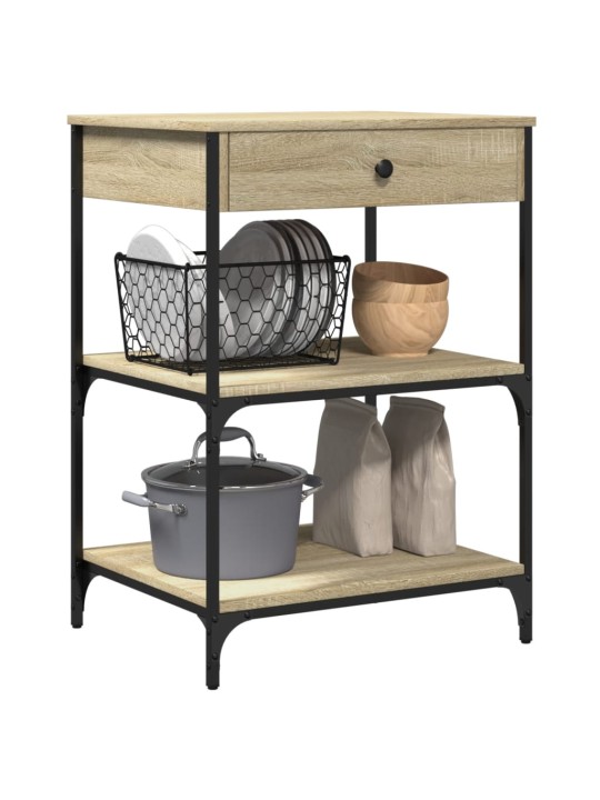 Kuchyňský vozík dub sonoma 60 x 48 x 89,5 cm kompozitní dřevo