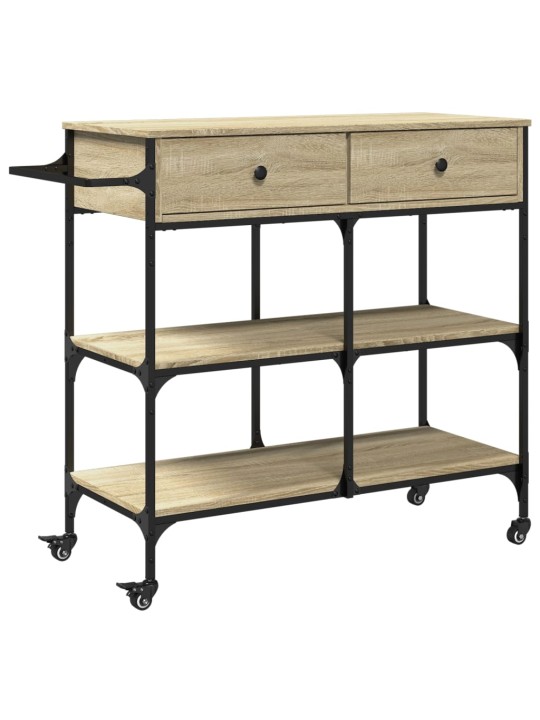 Kuchyňský vozík dub sonoma 105 x 42 x 95 cm kompozitní dřevo