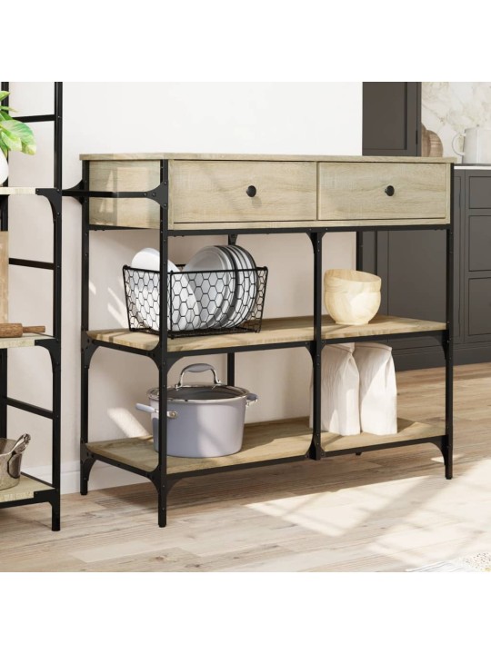 Kuchyňský vozík dub sonoma 105 x 42 x 95 cm kompozitní dřevo