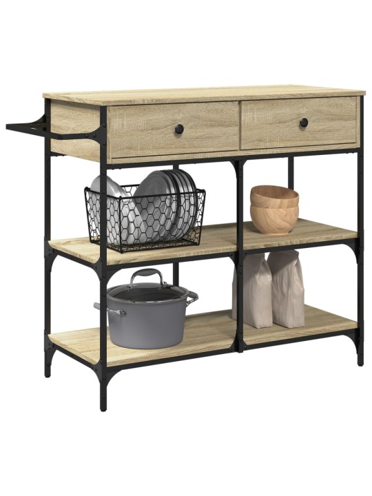 Kuchyňský vozík dub sonoma 105 x 42 x 95 cm kompozitní dřevo