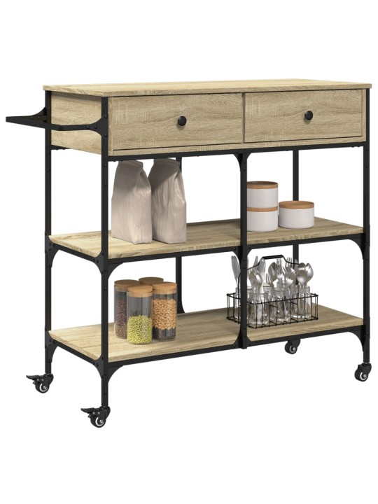 Kuchyňský vozík dub sonoma 105 x 42 x 95 cm kompozitní dřevo