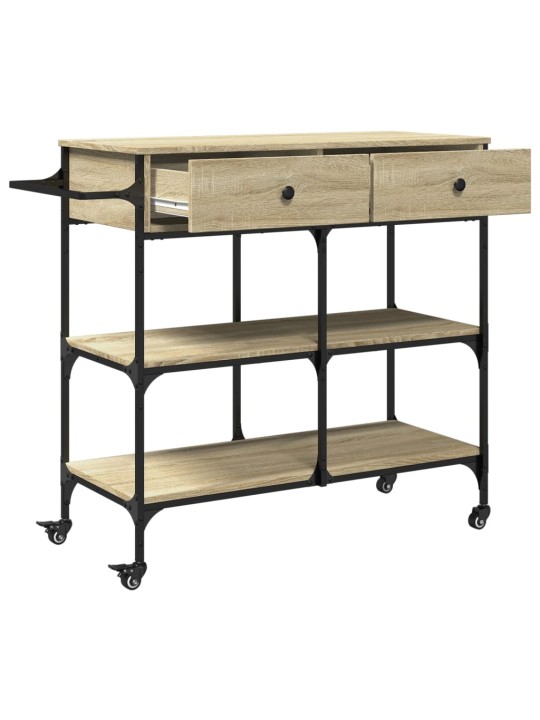 Kuchyňský vozík dub sonoma 105 x 42 x 95 cm kompozitní dřevo
